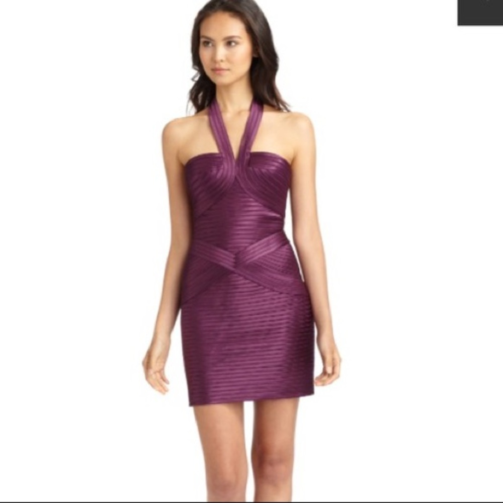 🎆 Vintage BCBG Bodycon Satin Bandage Dress